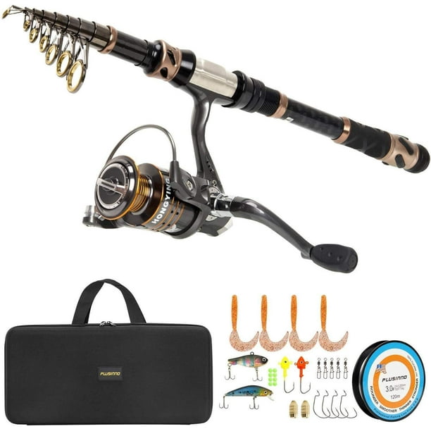 PLUSINNO Fishing Rod and Reel Combos Carbon Fiber