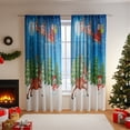 thumbnail image 4 of Holiday Curtains Christmas Snowflake Print Polyester Fabric Machine Washable Quick Setup Window Treatments, 4 of 8