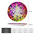 thumbnail image 2 of Honeii Colorful Tie Dye Stained Glass 3 Print Elegant Bone China Decorative Plate, Porcelain Plate,Art Crafts,Ceramic Ornaments for Home Office Wall Decor-7in, 2 of 6