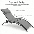 thumbnail image 5 of TLSUNNY Outdoor Lounge Chair Set of 3, Patio Beach Pool Sunbathing Lawn Lounger Recliner Chiar W/ Arm, Side Table, for Tanning, 5 of 16