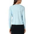 thumbnail image 3 of INSPIRE CHIC Women's Long Sleeve V Neck Cardigan Lightweight Button Down Casual Knit Shrugs Sweater L Light Blue, 3 of 6