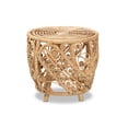 thumbnail image 1 of Baxton Studio Saranna Table d'Appoint Moderne Bohème en Rotin Brun Naturel, 1 of 5