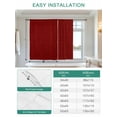 thumbnail image 6 of Red Floral Tie Up Curtains for Windows 45 Inch Length Balloon Curtains Kitchen Adjustable Balloon Window Shade Country Farmhouse Abstract Flowers Pattern Tie Up Bathroom Curtain Window 52"x45", 6 of 6