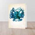 thumbnail image 4 of CafePress - Vintage Octopus Greeting Cards - Greeting Card, Blank Inside Matte, 4 of 4
