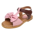 thumbnail image 2 of Oalirro Toddler Girl Sandals Toddler Infant Kids Baby Girls Butterfly-Knot Single Princess Shoes Sandals, 2 of 7