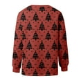 thumbnail image 5 of Wang6 Button down Ugly Christmas Cardigan for Women Trendy Long Sleeve Xmas Tree Snowman Printed Sweater Tops Fall Winter Crew Neck Loose Fit Lightweight Jacket Red XXL, 5 of 5