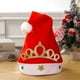 thumbnail image 5 of Sombrero de Navidad de Corona de Terciopelo Rojo - Sombrero festivo para fiestas de 11,02x14,96 pulgadas para adultos, tela sin tejed, repisa y decoración para estanterías, 5 of 5