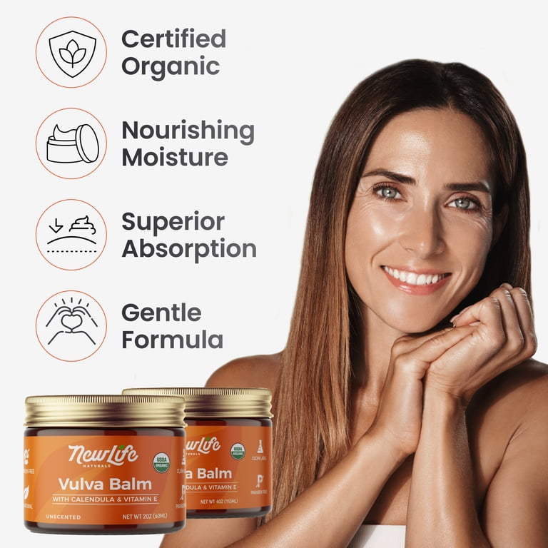 NewLife Naturals Vulva Cream, Organic Vaginal Moisturizer, 2 oz