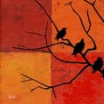 thumbnail image 2 of Pinto, Patricia 20x20 White Modern Wood Framed Museum Art Print Titled - Three Birdies I, 2 of 4
