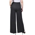 thumbnail image 3 of NY Collection Womens Petites Woven Polka Dot Wide Leg Pants, 3 of 4