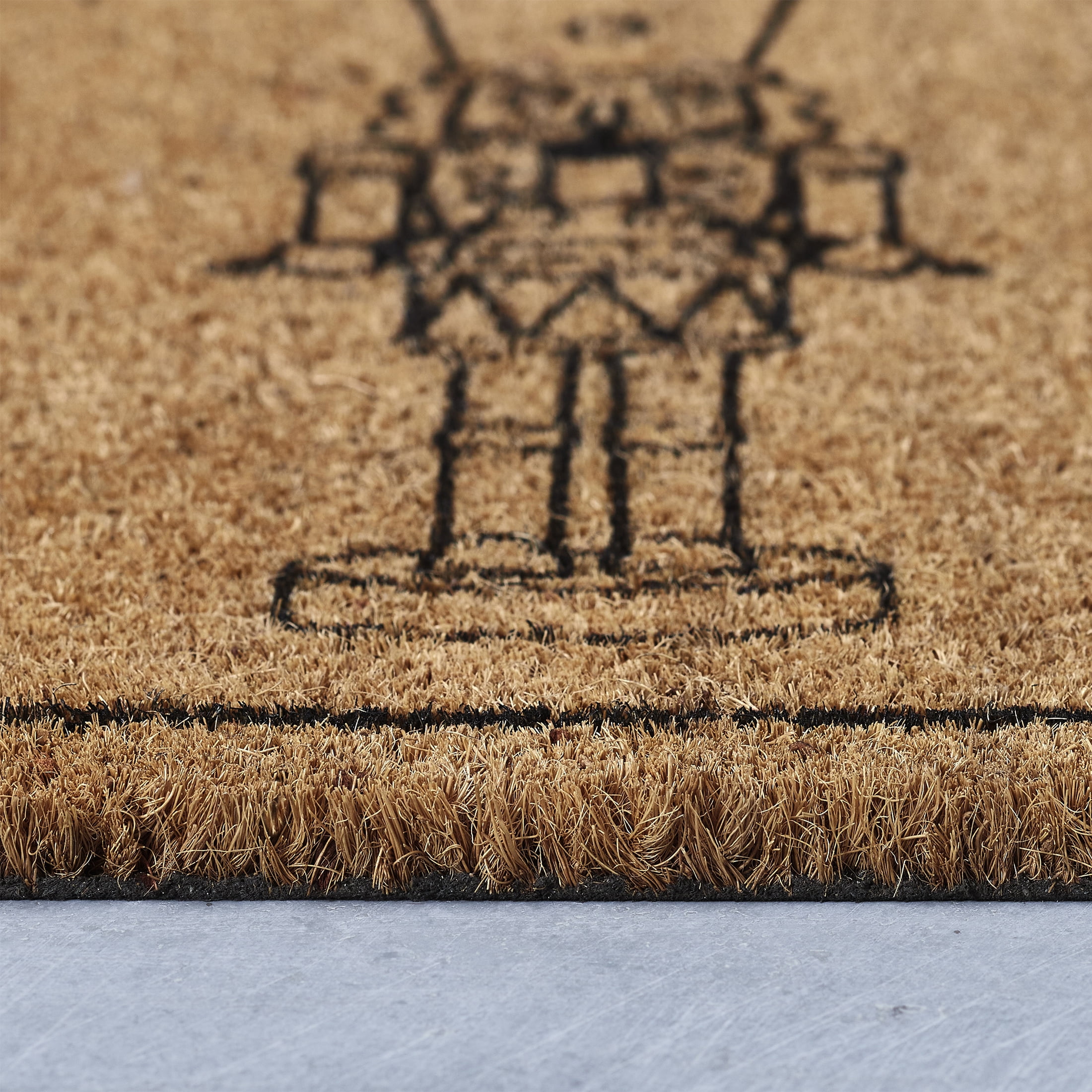 My Texas House Natural Nutcracker Outdoor Coir Doormat, 30" x 48"