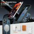 thumbnail image 4 of for iPhone 14 Case with Invisible Ring Stand, Support Magnetic Car Mount Phone Case Compatible with Mag-Safe, Secure Great Ring Grip Cover for iPhone 14, Blue, 4 of 6