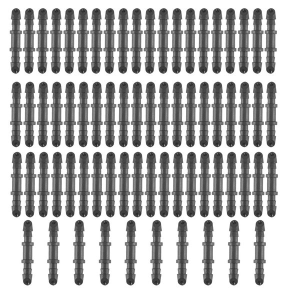 70 Pack Drip Irrigation Universal 1/4 inch Barbed Coupling Fitting, Connectors for Tubing