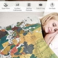 thumbnail image 3 of BCIIG World Map Countries Jigsaw Puzzle Lightweight Soft Fleece Blanket Throw Blanket for Living Rooms Sofa Decor Cow Gifts All Seasons - Warm Blanket for Toddlers, Children, and Adults 60x80in, 3 of 6