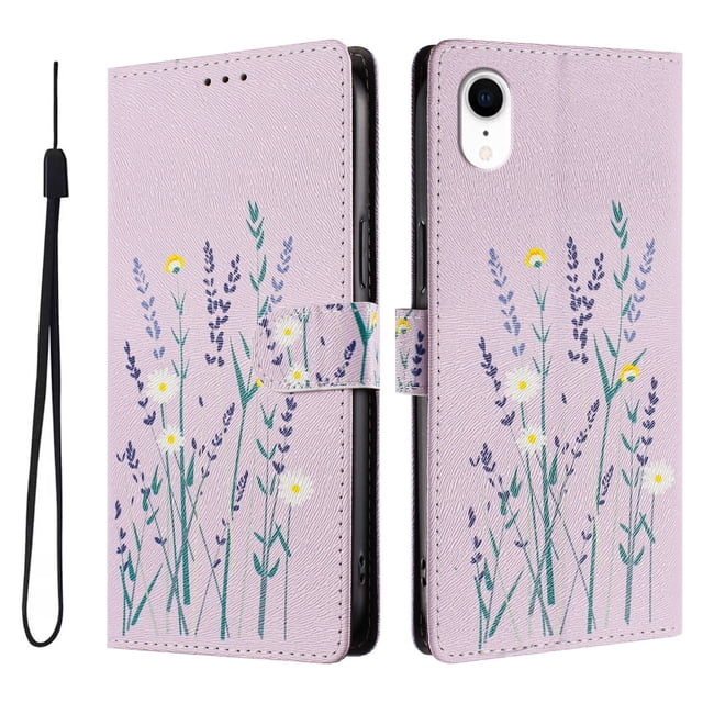 FOXDOCK Funda Tipo Cartera para iPhone XR con Soporte y Correa – Diseño de Patrones Lindos