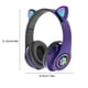 thumbnail image 4 of Injueey Auriculares con orejas de gato Auriculares inalámbricos Música Estéreo Auriculares con azules con micrófono Niños Hija fone Gamer Cables de audio/vídeo Violeta, 4 of 6
