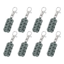 Uxcell Reflective Paracord Zipper Pull with Metal Clasp for Clothing and Luggage Accessories Gray