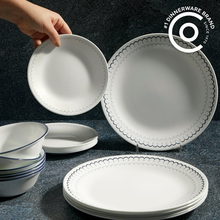 Corelle Caspian Lace 66-Piece Glass Dinnerware Set (Service for 12