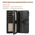 thumbnail image 4 of AlmosTen Wallets for Women PU Leather with RFID Blocking Large Capacity Credit Card Holder Ladies Phone Clutch Travel Long Purse Wristlet Wallets for Women,Black, 4 of 9