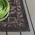 thumbnail image 5 of SAFAVIEH Courtyard Clodagh Medallion Indoor/Outdoor Area Rug, Black/Natural, 6'7" x 9'6", 5 of 15