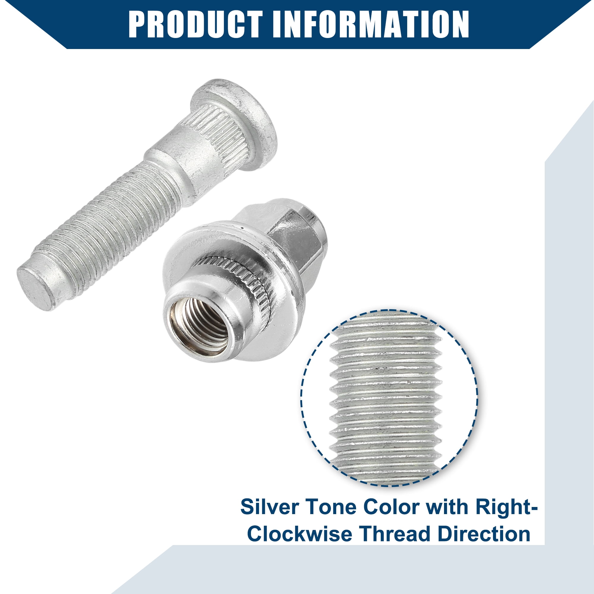 Unique Bargains M12x1.5 Wheel Stud Bolts for Jaguar F/S/X-Type XE XFR XJ XR XJ8