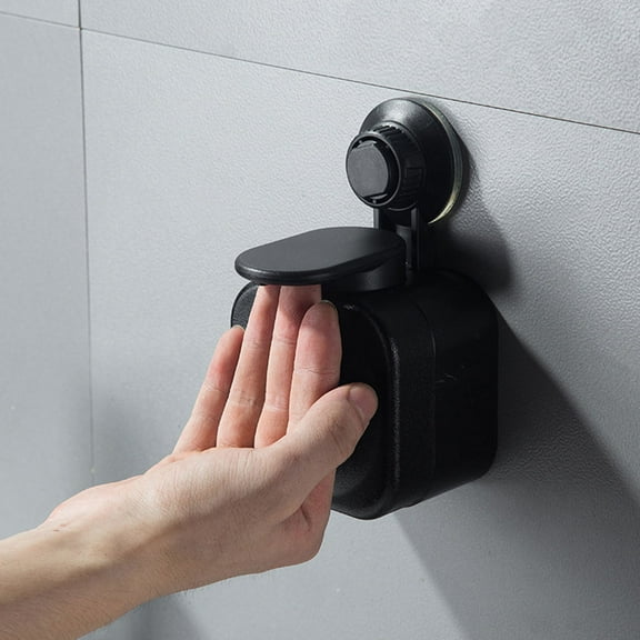 HONMEET Black Wall Mounted Soap Container for Wet Environments