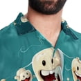 thumbnail image 5 of Tiny teeth Men's Short Sleeve Casual Printed Button Down Beach Shirts - Summer Fashion Tops, 5 of 6