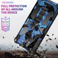 thumbnail image 6 of SaniMore for Samsung Galaxy S22 Ultra Case, Rugged PC & Soft TPU CD Magnetic Cover Built-in Car Mount & Multi-View Kickstand Camouflage Military Grade Shockproof Heavy Duty Protective Shell, Darkblue, 6 of 6