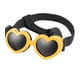thumbnail image 2 of Gafas de sol para perros, gafas de sol para perros en forma de corazón con correa ajustable, gafas para perros, perrito, mascota, cachorro, gafas de amarillo Salvador Gafas de sol con estilo, 2 of 4
