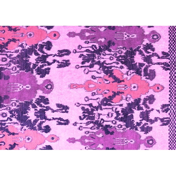 Ahgly Company Indoor Rectangle Abstract Pink Modern Area Rugs, 8' x 10'