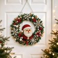 thumbnail image 4 of Christmas Santa Beaded Wreath DIY Kit, 2026 Complete Hand‑Beaded Front Door Wreath Craft Supplies, Festive Holiday Wall Hanging Decoration Set, 4 of 7