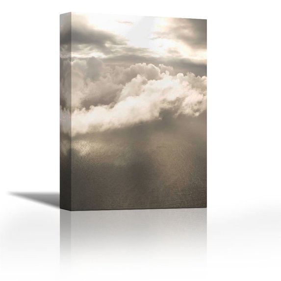Clouds Over Water I - Contemporary Fine Art Giclee on Canvas Gallery Wrap - wall décor - Art painting - 18 x 27 Inch - Ready to Hang