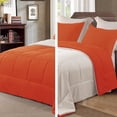thumbnail image 5 of Exclusivo Mezcla Lightweight Reversible 2-Piece Comforter Set All Seasons, Down Alternative Comforter with 1 Pillow Sham, Twin Size, Burnt Orange/Brich Beige, 5 of 7