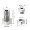thumbnail image 2 of Unique Bargains Fixations Hexagonales M10x16mm Vis Creuses avec Écrous 2 Pack, 2 of 5
