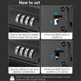 thumbnail image 5 of Portable Safe Box for Travel, Combination Security Case LockBox with Code, Waterproof Anti-Theft Mini Travel Safe Box B, 5 of 5