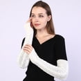 thumbnail image 5 of Yoyauz Women's Long Fingerless Gloves Arm Warm Knit Thumbhole Stretch, 5 of 6