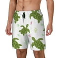 thumbnail image 2 of Uemuo Cute Turtle Pattern Mens Swim Trunks Quick Dry Board Shorts with Mesh Lining, Stretch Beach Shorts Quick Dry No-Chafing Board Shorts-XX-Large, 2 of 9