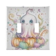 thumbnail image 2 of Dailycode Light Switch Plate Covers 3 Gang Wall Plate Plastics Outlet Covers for Kitchen Home Office Decor Cute Ghost Pumpkin, 2 of 8