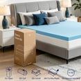 thumbnail image 5 of Mattress Topper Queen, 2 Inch Gel Infused Memory Foam Bed Topper for Queen Size, CertiPUR-US Certified, 5 of 10