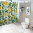 thumbnail image 7 of Shiartex Lemons Leaves Modern Waterproof Shower Curtain for Country Cottage & Farmhouse Bathroom Decor 100% Polyester Fiber Washable Home Bathtubs Bathroom Curtain Decoration with Hooks 36x72, 7 of 7