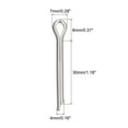 thumbnail image 2 of Unique Bargains Split Cotter Pin, Fixation à Clip en Acier Inoxydable 4x30mm Raccord Argent 30Pack, 2 of 5