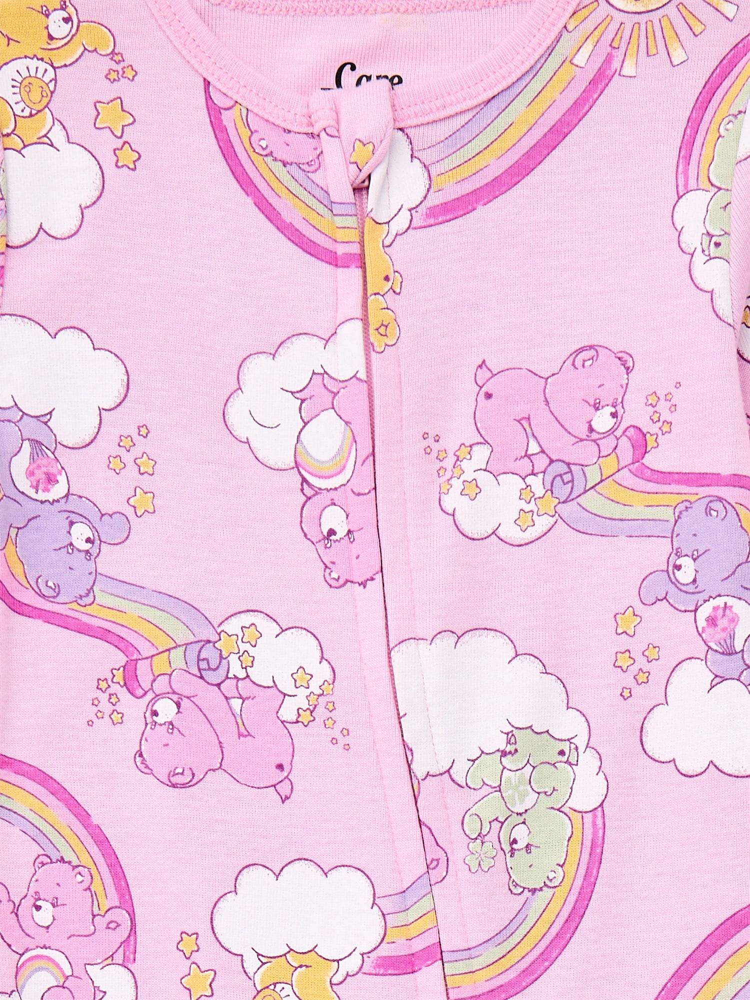 Care Bears Baby Boys or Girls Two-Way Zip Front Footed Pajama One-Piece, Sizes 0-6/9M