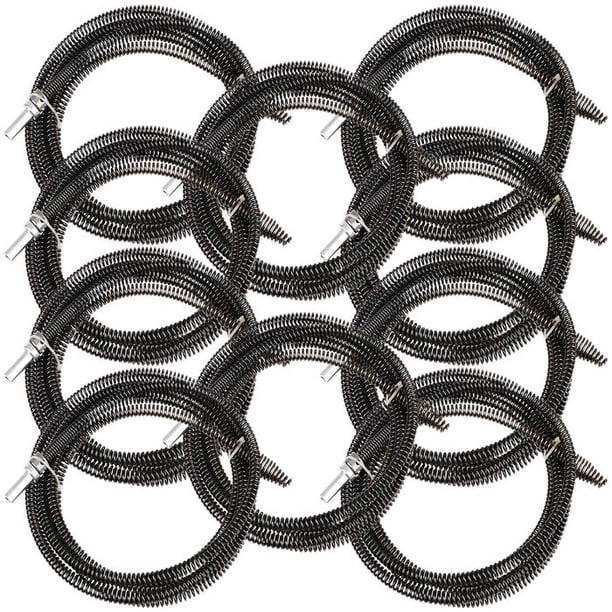Destapador de Drenaje SnakeTol03m 10Pzas 3m ó 118" Longitud Desatascador Acero Inoxidable.