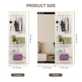 thumbnail image 4 of Wall Mounted Full Length Mirror, Full Body Mirror with Shelf, Full Body Mirror with Hook Wall Mounted Mirror with Multifunctional Design Panel, Bedroom, Living Room, Entrance, White, 4 of 6