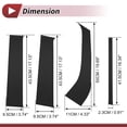 thumbnail image 3 of Unique Bargains 8 Pcs Door Pillar Window Trim for Ford Everest 2023-2024 Front Rear Left Right Anti Scratch Sticker Pillar Posts Door Outer Exterior Cover Black, 3 of 8