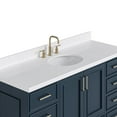 thumbnail image 5 of Ariel Stafford 60 Inch Single Oval Sink Bathroom Vanity With Carrara White Quartz Countertop 1.5 Edge In Midnight Blue, 5 of 9