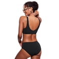 thumbnail image 2 of Top de Bikini CRZ YOGA con Relleno, Tirantes Anchos en V, Negro, Talla L, 2 of 6