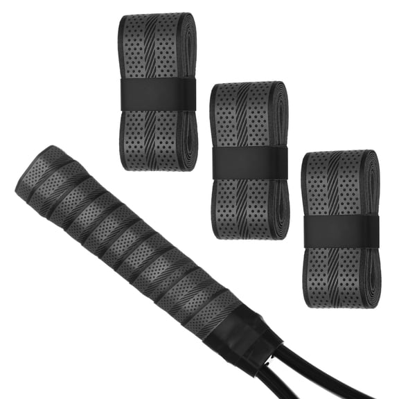 Uxcell 3-Pack Golf Grip Wrapping Tapes Anti-Slip Sweat Absorbent Tennis Overgrip Grip Tape for Golf/Racquetball/Badminton Black