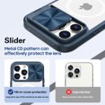 thumbnail image 3 of Nalacover Clear Magnetic Case for iPhone 13 Pro Max with Camera Lens Sliding Protective Cover, Hybrid Acrylic Soft TPU Hard PC Shockproof Case Compatible with MagSafe Wireless Charging Case,Navyblue, 3 of 6
