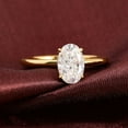 thumbnail image 2 of solitaire jewels 2.5CT Oval Moissanite Solitaire Engagement Ring For Women, 14K Yellow Gold, 2 of 6